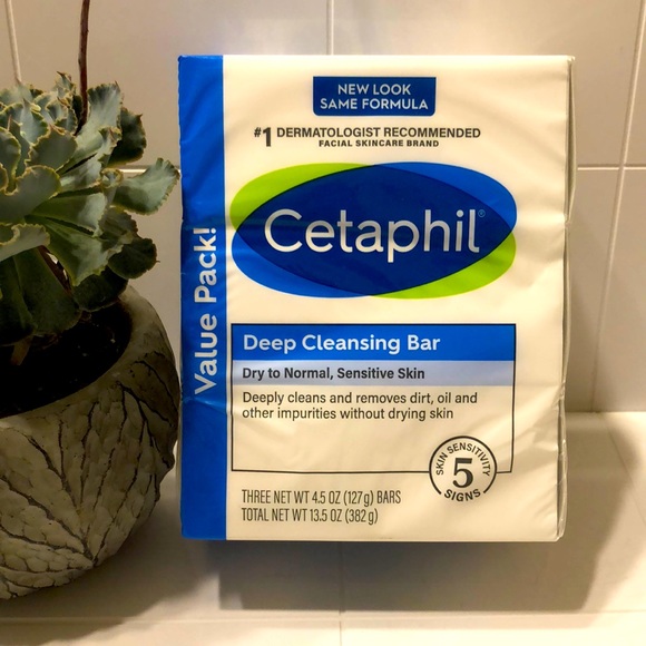 Cetaphil 3 pack Deep Cleansing Bar Package is Brand New/Unopened - Picture 1 of 4